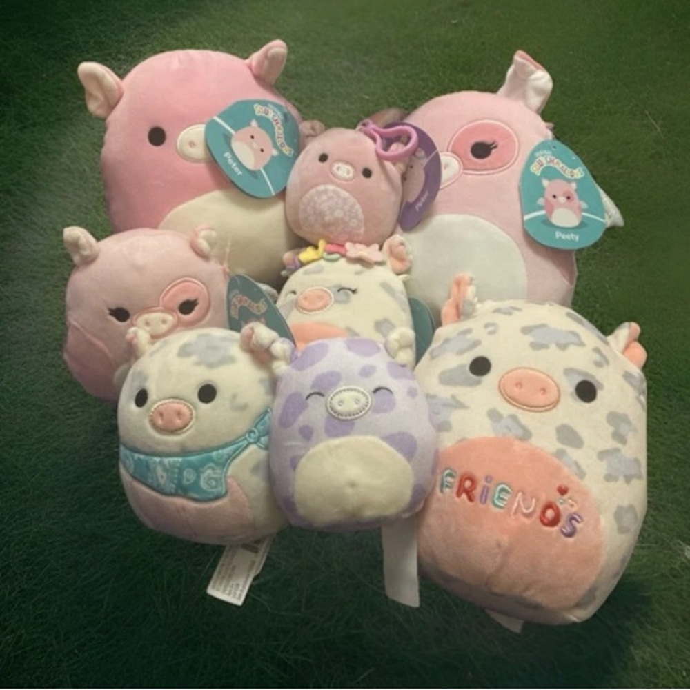 NWT Pig Easter Squishmallows Peter, Peety, Rosie 3.5-8in Lot Of 8